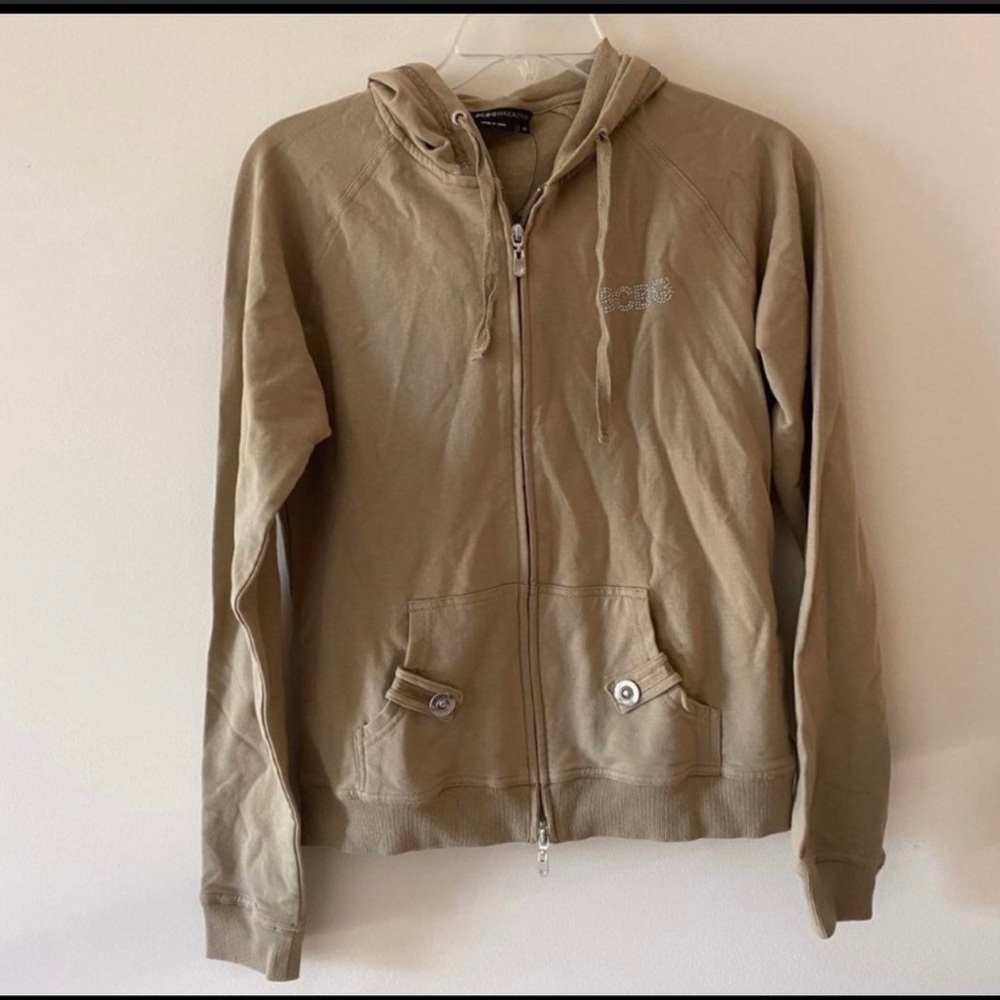 Beaded BCBG MAXAZRIA Hooded Full Zip Sweetheart